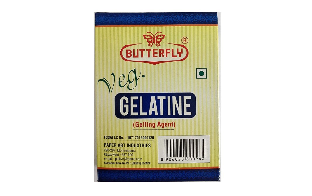 Butterfly Veg Gelatine (Gelling Agent)    Pack  25 grams